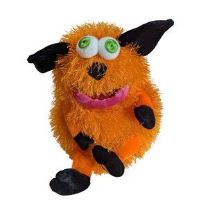 Gemmy Halloweenies Animated Singing Plush Orange Monster Toy